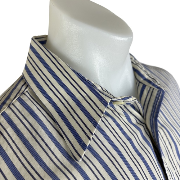 Balmain Fine Cotton Striped Shirt Size Large - Picture 1 of 11